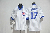 Women Chicago Cubs #17 Kris Bryant White Cooperstown New Cool Base Stitched Jersey,baseball caps,new era cap wholesale,wholesale hats